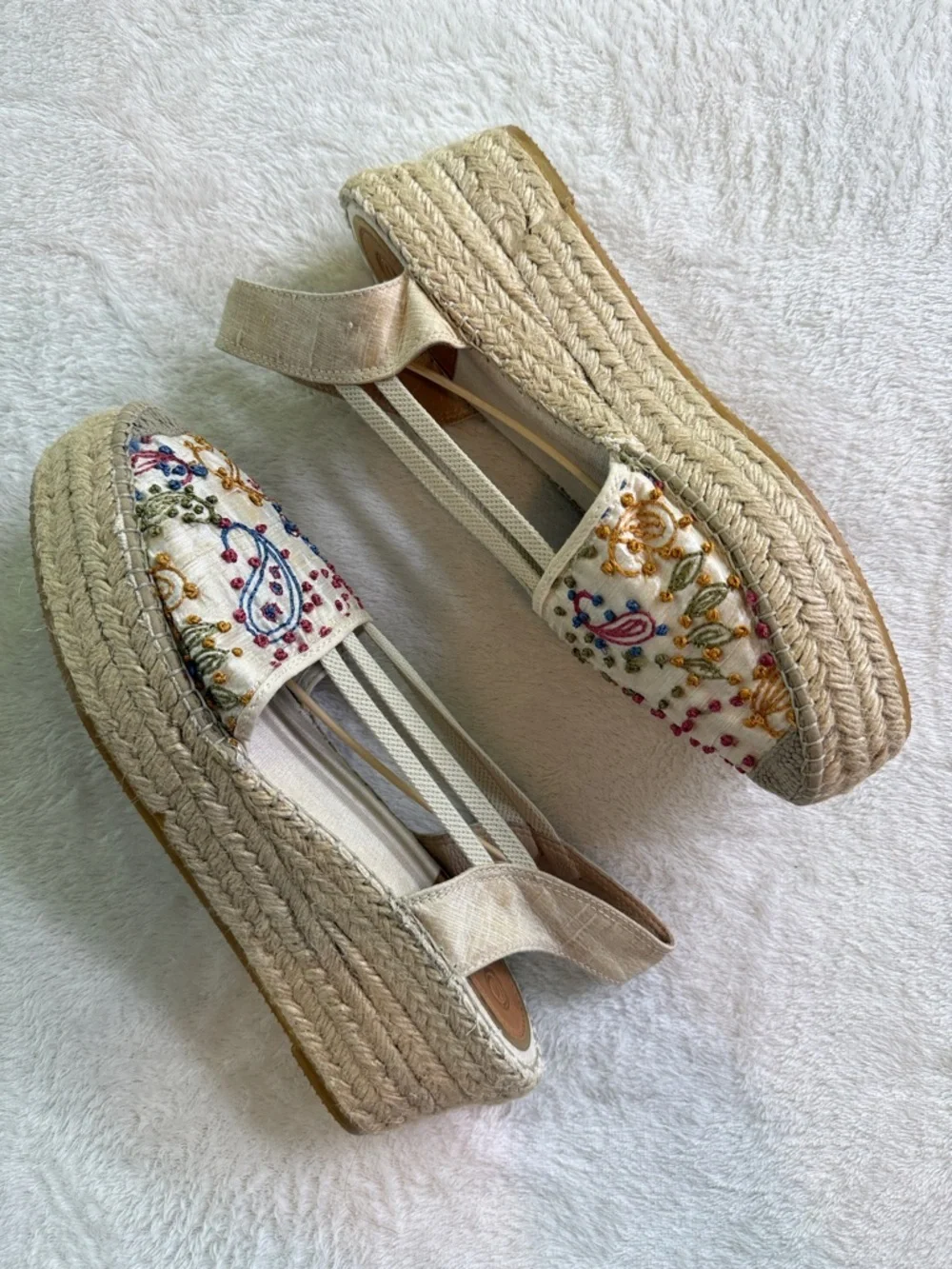 Vidoretta Embroidered Espadrille Wedges Boho Spanish Platform Sandals